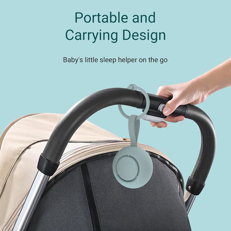 jaroco Portable Baby Sound Machine [White Noise for Babies Kids Adults][Sleep Soother][Timer Function][12 Soothing Sounds] 15 Hours Battery Life, Registry Gift,Shower,Clips on Baby Stroller.Slate - Image 4
